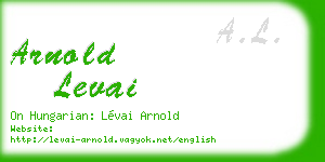 arnold levai business card