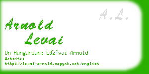arnold levai business card